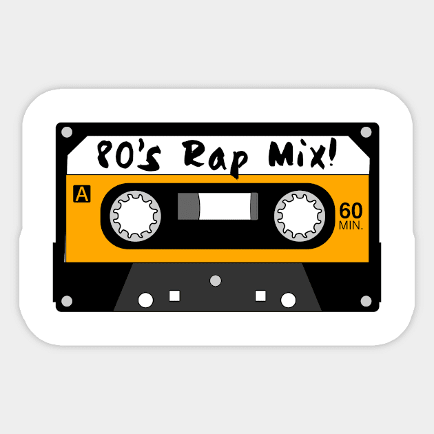 80’s Rap Mix Tape Sticker by MessageOnApparel